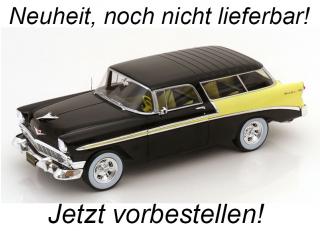 Chevrolte Bel Air Nomad Custom 1956 schwarz/hellgelb KK-Scale 1:18 Metallmodell (Türen, Motorhaube... nicht zu öffnen!) <br> Lieferbar ab Mai 2024