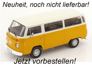 VW T2b Bus 1972 gelb/weiß KK-Scale 1:18 Metallmodell (Türen, Motorhaube... nicht zu öffnen!)  Lieferbar ab Dezember 2025