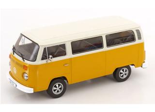 VW T2b Bus 1972 gelb/weiß mit Fuchsfelgen KK-Scale 1:18 Metallmodell (Türen, Motorhaube... nicht zu öffnen!)