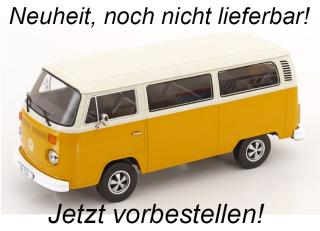 VW T2b Bus 1972 gelb/weiß mit Fuchsfelgen KK-Scale 1:18 Metallmodell (Türen, Motorhaube... nicht zu öffnen!)  Availability unknown