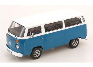 VW T2b Bus 1972 blau/weiß mit Fuchsfelgen KK-Scale 1:18 Metallmodell (Türen, Motorhaube... nicht zu öffnen!)