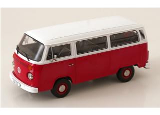 VW Bus T2b Bus 1972 rot/weiß KK-Scale 1:18 Metallmodell (Türen, Motorhaube... nicht zu öffnen!)