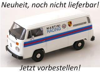 VW T2b Kastenwagen 1972 Porsche Martini Racing weiß KK-Scale 1:18 Metallmodell (Türen, Motorhaube... nicht zu öffnen!) Lieferbar ab Januar 2026