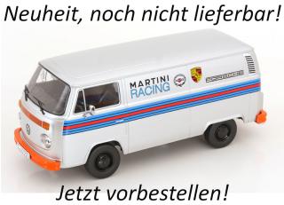 VW T2b Kastenwagen 1972 Porsche Martini Racing silber KK-Scale 1:18 Metallmodell (Türen, Motorhaube... nicht zu öffnen!) Available from January 2026