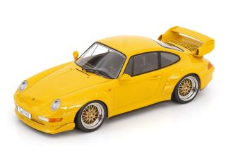 Porsche 911 (993) GT2 1996 BBS-Felgen  gelb KK-Scale 1:18 Metallmodell (Türen, Motorhaube... nicht zu öffnen!)