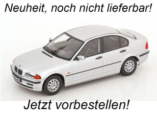 BMW 3er E46 Limousine 1999 silber KK-Scale 1:18 Metallmodell (Türen, Motorhaube... nicht zu öffnen!) Lieferbar ab August 2025