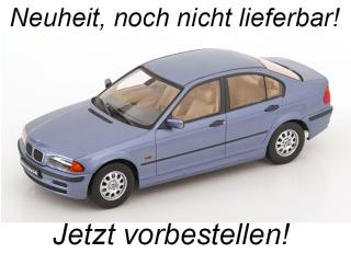 BMW 3er E46 Limousine 1999 hellblau-metallic KK-Scale 1:18 Metallmodell (Türen, Motorhaube... nicht zu öffnen!) Available from August 2025