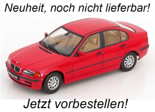 BMW 3er E46 Limousine 1999 rot KK-Scale 1:18 Metallmodell (Türen, Motorhaube... nicht zu öffnen!) Disponible à partir de mi-novembre 2025