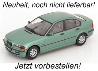 BMW 3er E46 Limousine 1999 grünmetallic KK-Scale 1:18 Metallmodell (Türen, Motorhaube... nicht zu öffnen!) Available from mid November 2025