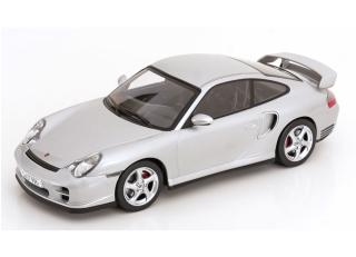 Porsche 911 (996) GT2 2001 silber KK-Scale 1:18 Metallmodell (Türen, Motorhaube... nicht zu öffnen!)