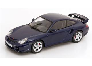 Porsche 911 (996) GT2 2001 dunkelblau-metallic KK-Scale 1:18 Metallmodell (Türen, Motorhaube... nicht zu öffnen!)