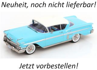 Chevrolet Bel Air Impala Coupe 1958 türkis/creme KK-Scale 1:18 Metallmodell (Türen, Motorhaube... nicht zu öffnen!) Lieferbar ab Oktober 2026