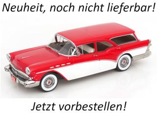 Buick Special Estate Wagon 1957 rot/weiß KK-Scale 1:18 Metallmodell (Türen, Motorhaube... nicht zu öffnen!) Available from October 2026