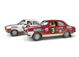 SET FORD ESCORT RALLY 1968 BUD SPENCER + TERENCE HILL   Laudoracing 1:18 Resinemodell (Türen, Motorhaube... nicht zu öffnen!)