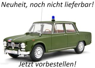 Alfa Romeo Giulia Super 1969 Carabinieri VERDE MILITARE Laudoracing 1:18 Resinemodell (Türen, Motorhaube... nicht zu öffnen!)  Liefertermin nicht bekannt (nicht vor 2. Quartal 2026)