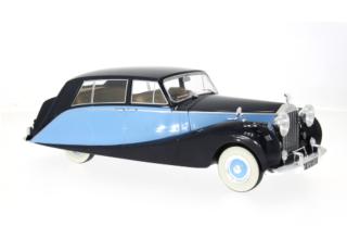 Rolls Royce Silver Wraith Empress by Hooper, schwarz/hellblau, 1956 MCG 1:18 Metallmodell, Türen und Hauben nicht zu öffnen