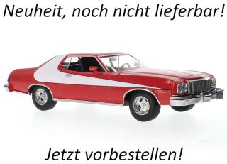 Ford Gran Torino, rot/weiss, 1975 MCG 1:18 Metallmodell, Türen und Hauben nicht zu öffnen  Liefertermin nicht bekannt