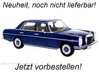 Mercedes 220 D (W115), dunkelblau, 1968 MCG 1:18 Metallmodell, Türen und Hauben nicht zu öffnen <br> Disponible à partir de fin avril 2024