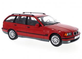 BMW 3er (E36) Touring, rot, 1995 MCG 1:18 Metallmodell, Türen und Hauben nicht zu öffnen