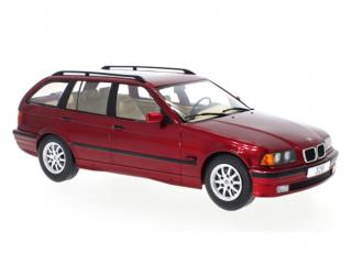 BMW 3er (E36) Touring, metallic-dunkelrot, 1995 MCG 1:18 Metallmodell, Türen und Hauben nicht zu öffnen