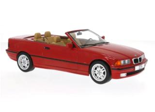 BMW 3er (E36) Cabriolet, rot, 1996 MCG 1:18 Metallmodell, Türen und Hauben nicht zu öffnen