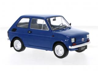 Fiat Polski 126, dunkelblau, 1972 MCG 1:18 Metallmodell, Türen und Hauben nicht zu öffnen