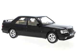 Mercedes W124 Tuning, metallic-schwarz, 1986 MCG 1:18 Metallmodell, Türen und Hauben nicht zu öffnen