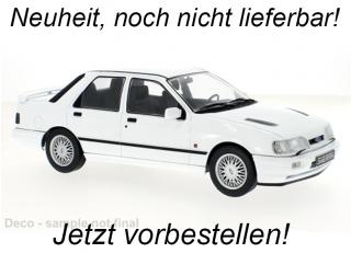 Ford Sierra Cosworth 4x4, weiss, 1992 MCG 1:18 Metallmodell, Türen und Hauben nicht zu öffnen Date de parution inconnue