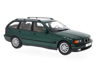 BMW 3er (E36) Touring, dunkelgrün, 1995 MCG 1:18 Metallmodell, Türen und Hauben nicht zu öffnen