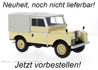 Land Rover Series I, hellbeige, 1957 MCG 1:18 Metallmodell, Türen und Hauben nicht zu öffnen<br> Date de parution inconnue