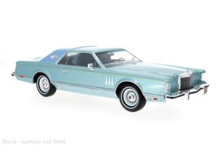 Lincoln Continental Mark V, hellblau, 1978 MCG 1:18 Metallmodell, Türen und Hauben nicht zu öffnen
