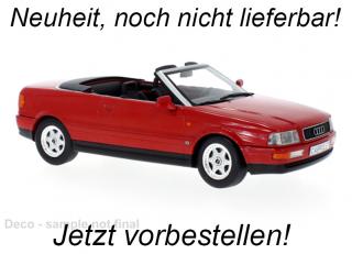 Audi Cabriolet, rot, 1991 MCG 1:18 Metallmodell, Türen und Hauben nicht zu öffnen