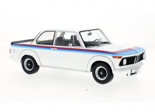BMW 2002 turbo, weiss/Dekor, 1973 MCG 1:18 Metallmodell, Türen und Hauben nicht zu öffnen