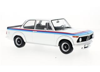 BMW 2002 turbo, weiss/Dekor, 1973 MCG 1:18 Metallmodell, Türen und Hauben nicht zu öffnen