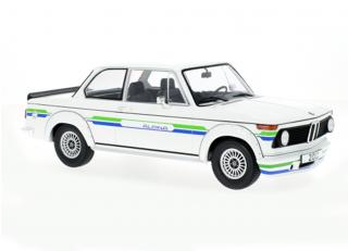 BMW 2002 Alpina, weiss/Dekor, 1973 MCG 1:18 Metallmodell, Türen und Hauben nicht zu öffnen