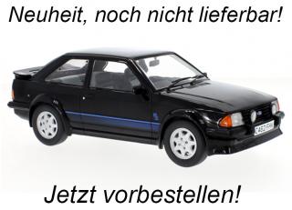 Ford Escort MK III RS Turbo, schwarz, 1985 MCG 1:18 Metallmodell, Türen und Hauben nicht zu öffnen <br> Date de parution inconnue