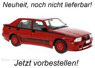 Alfa Romeo 75 Turbo Evoluzione, rot, 1987 MCG 1:18 Metallmodell, Türen und Hauben nicht zu öffnen
