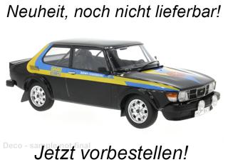 Saab 99 Turbo, schwarz/Dekor, 1977 MCG 1:18 Metallmodell, Türen und Hauben nicht zu öffnen Liefertermin nicht bekannt