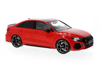 Audi RS3 Limousine, rot 2022 Made by IXO for MCG 1:18 Metallmodell, Türen und Hauben nicht zu öffnen