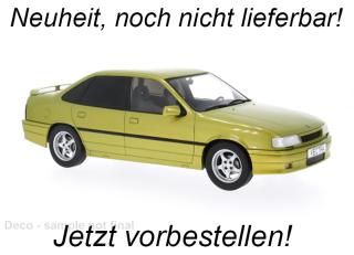 Opel Vectra A 2000, gelb (Metallic), 1988, MCG 1:18 Metallmodell, Türen und Hauben nicht zu öffnen Liefertermin nicht bekannt