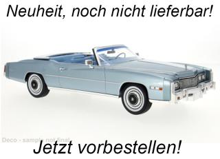 Cadillac Eldorado Convertible, hellblau, 1976 MCG 1:18 Metallmodell, Türen und Hauben nicht zu öffnen Availability unknown