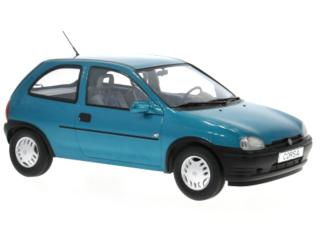 Opel Corsa B, türkis, 1993 MCG 1:18 Metallmodell, Türen und Hauben nicht zu öffnen