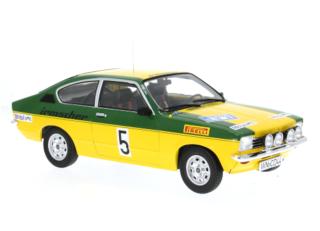 Opel Kadett C Coupe GT/E, International Sachs Winter Rallye, 1976, #5, W.Smolej/C.Geistdörfer MCG 1:18 Metallmodell, Türen und Hauben nicht zu öffnen