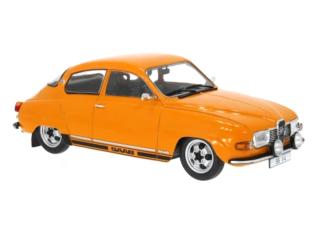 Saab 96 V4, orange, 1970 MCG 1:18 Metallmodell, Türen und Hauben nicht zu öffnen