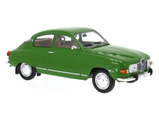 Saab 96 V4, dunkelgrün, 1970 MCG 1:18 Metallmodell, Türen und Hauben nicht zu öffnen