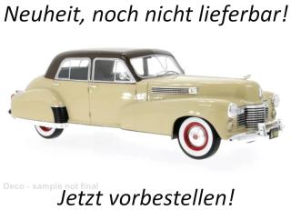 Cadillac Fleetwood Series 60 Special Sedan, beige/dunkelbraun, 1941 MCG 1:18 Metallmodell, Türen und Hauben nicht zu öffnen  Liefertermin nicht bekannt