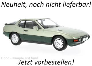 Porsche 924 Turbo, hellgrün/dunkelgrün, 1979 MCG 1:18 Metallmodell, Türen und Hauben nicht zu öffnen Availability unknown
