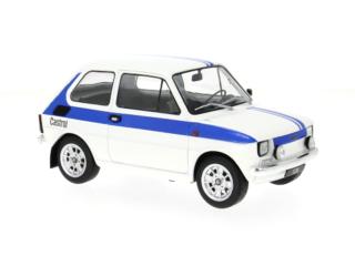 Fiat 126, weiss/blau, 1972 MCG 1:18 Metallmodell, Türen und Hauben nicht zu öffnen