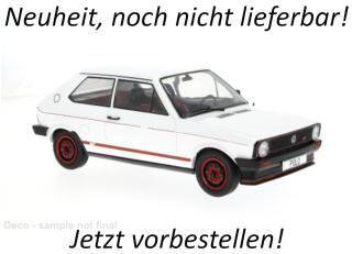 VW Polo I GT, weiss/rot, 1979 MCG 1:18 Metallmodell, Türen und Hauben nicht zu öffnen  Date de parution inconnue