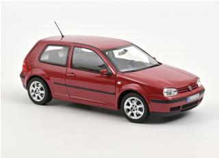 VW Golf 2002 Red Norev 1:18 Metallmodell 2 Türen, Motorhaube und Kofferraum zu öffnen!